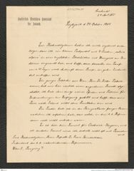 Nachlass Franz Steindachner, Brief von D. Thomsen an Franz Steindachner (24.10.1904), Inv.Nr. 540.01, Seite 1